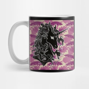 Black unicorn Mug